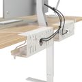 vidaXL Úložný box na káble pod stôl 2 ks Biela 35 x 12 x 13 cm Oceľ
