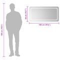 vidaXL Zrkadlo do kúpeľne s LED Priehľadná 100 x 50 cm tvrdené sklo