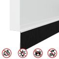 vidaXL Samolepiace tesnenia dverí s kefou 12 ks Biela 100 cm