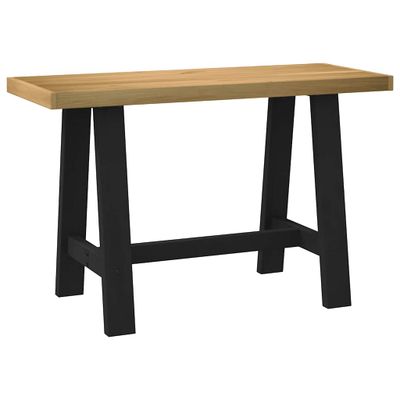 vidaXL písací stôl NOAIN v tvare A nohy 120x50x75 cm masív borovica