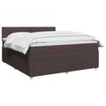 vidaXL Posteľ boxspring s matracom Tmavohnedá 160 x 200 cm Látka