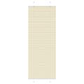 vidaXL Skladaná roleta krémová 70x200 cm šírka látky 69,4 cm polyester