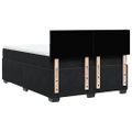 vidaXL Posteľný rám boxspring s matracom čierny 140x200 cm zamat