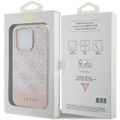 Puzdro Guess pre iPhone 15 Pro 6,1" GUHCP15LG4GLPI ružové HC PC/TPU 4G PU BOTTOM STRIPE