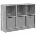 vidaXL Servírovacia skriňa Sivý Sonoma 88,5 x 27,5 x 63,5 cm
