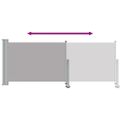 vidaXL Zaťahovacia bočná markíza na terasu 100x300 cm, sivá