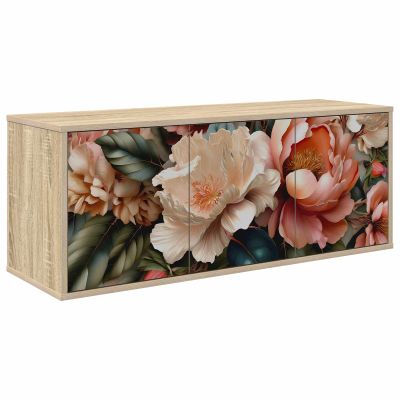 vidaXL Nástenný TV kabinet BORNE 102 x 33 x 40 cm Dub sonoma