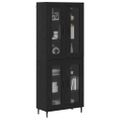 vidaXL Highboard 2 ks Čierny dub 69,5 x 34 x 180 cm Kompozitné drevo