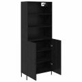 vidaXL Highboard Čierny dub 69,5 x 34 x 180 cm Kompozitné drevo