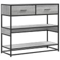 vidaXL Konzolový stolík sivý sonoma 90x35x80 cm kompozitné drevo