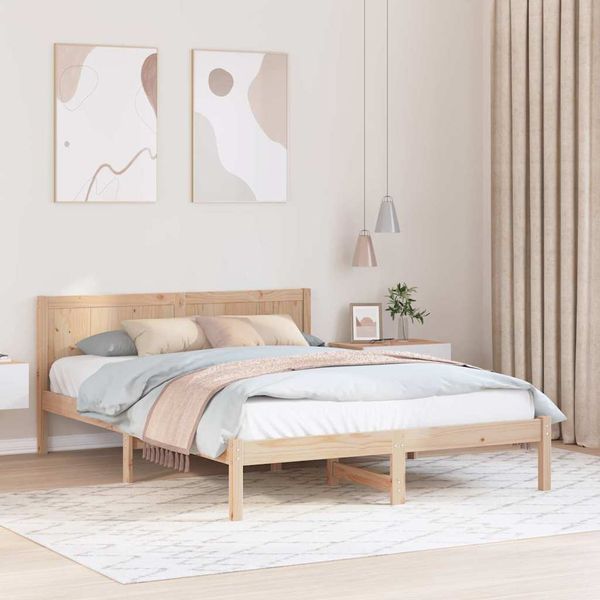 vidaXL Rám postele Hnedá 160 x 200 cm Borovicový masív