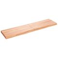 vidaXL Kúpeľňová doska bledohnedá 160x40x(2-6) cm ošetrený masív