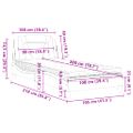 vidaXL Posteľ Viana s matracom biela 100x200 cm umelá koža