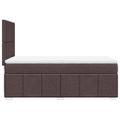 vidaXL Boxspring posteľ s matracom tmavohnedá 100x200 cm látka