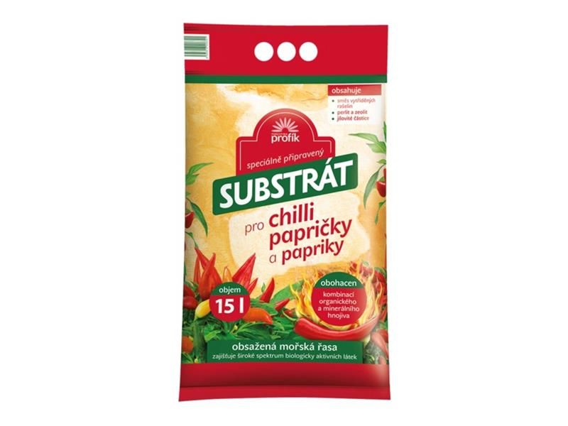 Substrát pre čili papričky a papriky FORESTINA Profík 15l