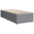 vidaXL Posteľný rám boxsping s matracom bledosivý 90x200 cm látka