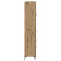 vidaXL Highboard Remeselný dub 69,5 x 34 x 180 cm Kompozitné drevo
