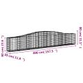 vidaXL Oblúkový gabionový kôš 3 ks 400x30x60/80 cm pozinkované železo