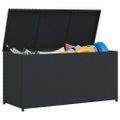 vidaXL Záhradný úložný box čierny 120x50x60 cm polyratanový