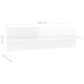 vidaXL Nástenné police 2 ks lesklé biele 60x11,5x18 cm drevotrieska