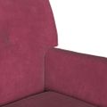 vidaXL Chesterfield lavica Víno červené 112 x 65,5 x 75 cm Zamat