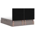 vidaXL LED úložná posteľ s matracom Sivohnedá 160 x 200 cm Látka
