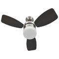 vidaXL Stropný ventilátor so svetlom a ovládačom 76 cm, tmavohnedý