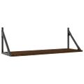 vidaXL Nástenné police 2 ks hnedý dub 80x25x25,5 cm kompozitné drevo