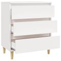 vidaXL Komoda biela 60x35x70 cm spracované drevo