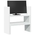 vidaXL Stolový organizér nastaviteľný biely 40x17x41 cm kompozit.drevo