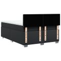 vidaXL Boxspring posteľ s matracom čierna 140x200 cm umelá koža