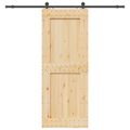 vidaXL Posuvné dvere NARVIK Prírodná a čierna 90 x 210 cm (213,5 cm)