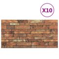 vidaXL Nástenné panely 10 ks 100 x 50 cm Hnedá a biela EPS pena