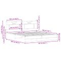 vidaXL Posteľný rám bez matraca dymový dub 160x200 cm kompozitné drevo