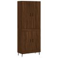 vidaXL Vysoká skrinka hnedý dub 69,5x34x180 cm spracované drevo