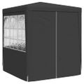 vidaXL Profesionálny párty stan+bočné steny 2x2 m, antracitový 90 g/m²