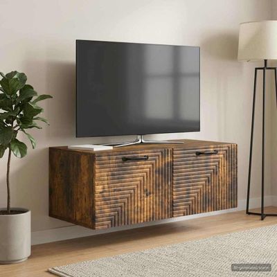 vidaXL Nástenná TV skrinka Nástenný Dymový dub 78,5 x 41 x 30 cm
