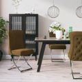 vidaXL Jedálenské stoličky 4 ks hnedé 53x52x98 cm zamat a oceľ