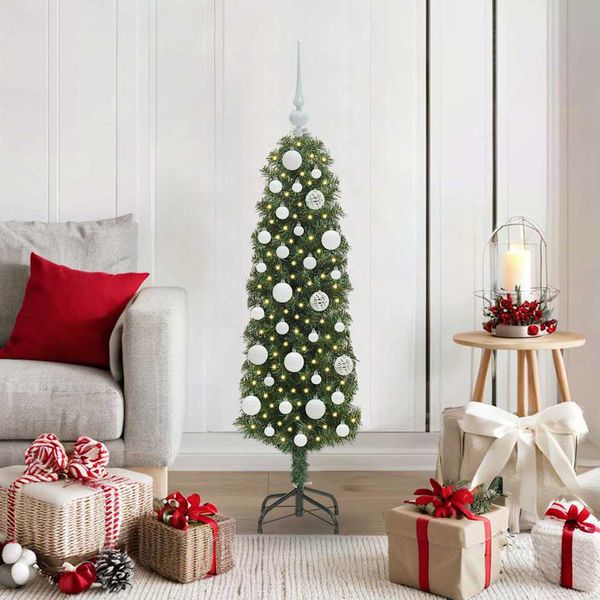 vidaXL Umelý vianočný stromček Zelená 120 cm PVC, oceľ a plast