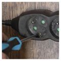 Predlžovací kabel EMOS PC0512 2 m, 5 zásuviek, čierny, PVC, 1 mm2