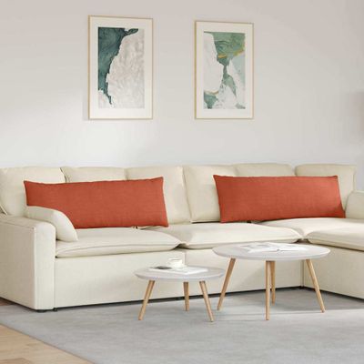 vidaXL Vankúše na pohovku 2 pcs Červenooranžová 120 x 40 cm