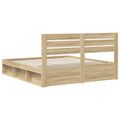 vidaXL Rám postele Sonoma 200 x 200 cm Masívne borovicové drevo