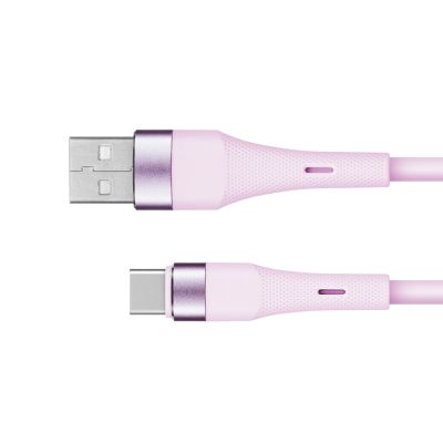 Kábel KRUGER & MATZ KM1268-1P Basic USB/USB-C 1m Pink