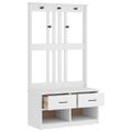 vidaXL Halový strom SANDNES biela 87x40x159,5 cm masívna borovica