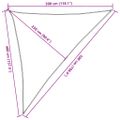 vidaXL Slnečná plachta 160 g/m² trojuholníková svetlosivá 3x4x5 m HDPE
