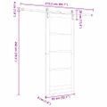 vidaXL Posuvné dvere ORKDAL Prírodná 83 x 202 cm
