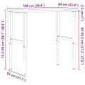 vidaXL Pracovný stôl 100x(55-60)x(71,5-98) cm masívny buk