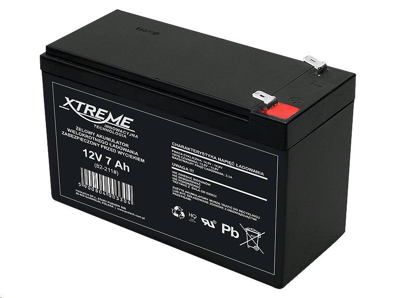 Baterie olověná  12V /  7,0Ah XTREME bezúdržbový akumulátor