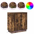 vidaXL LED komoda Dymový dub 71 x 34,5 x 75 cm Kompozitné drevo