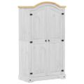 vidaXL Šatník Corona biely 102x52x186 cm borovicový masív